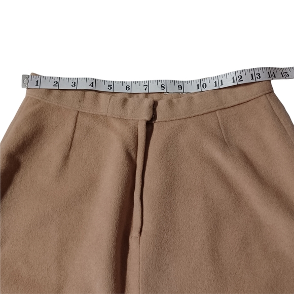 CHLOE Camel Wool Light Brown A Line Luxury Skirt Small - Picture 4 of 7